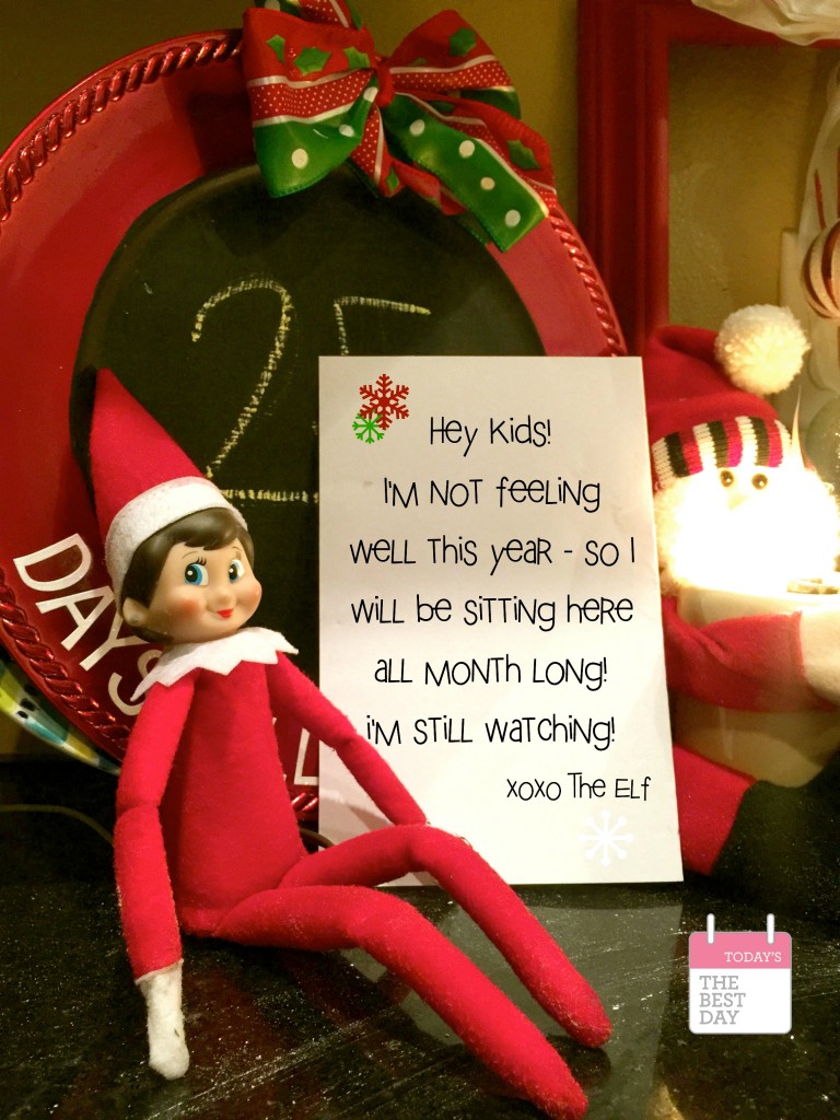Elf Letter - SO funny! For us moms who forget to move the Elf 90% of the time! 