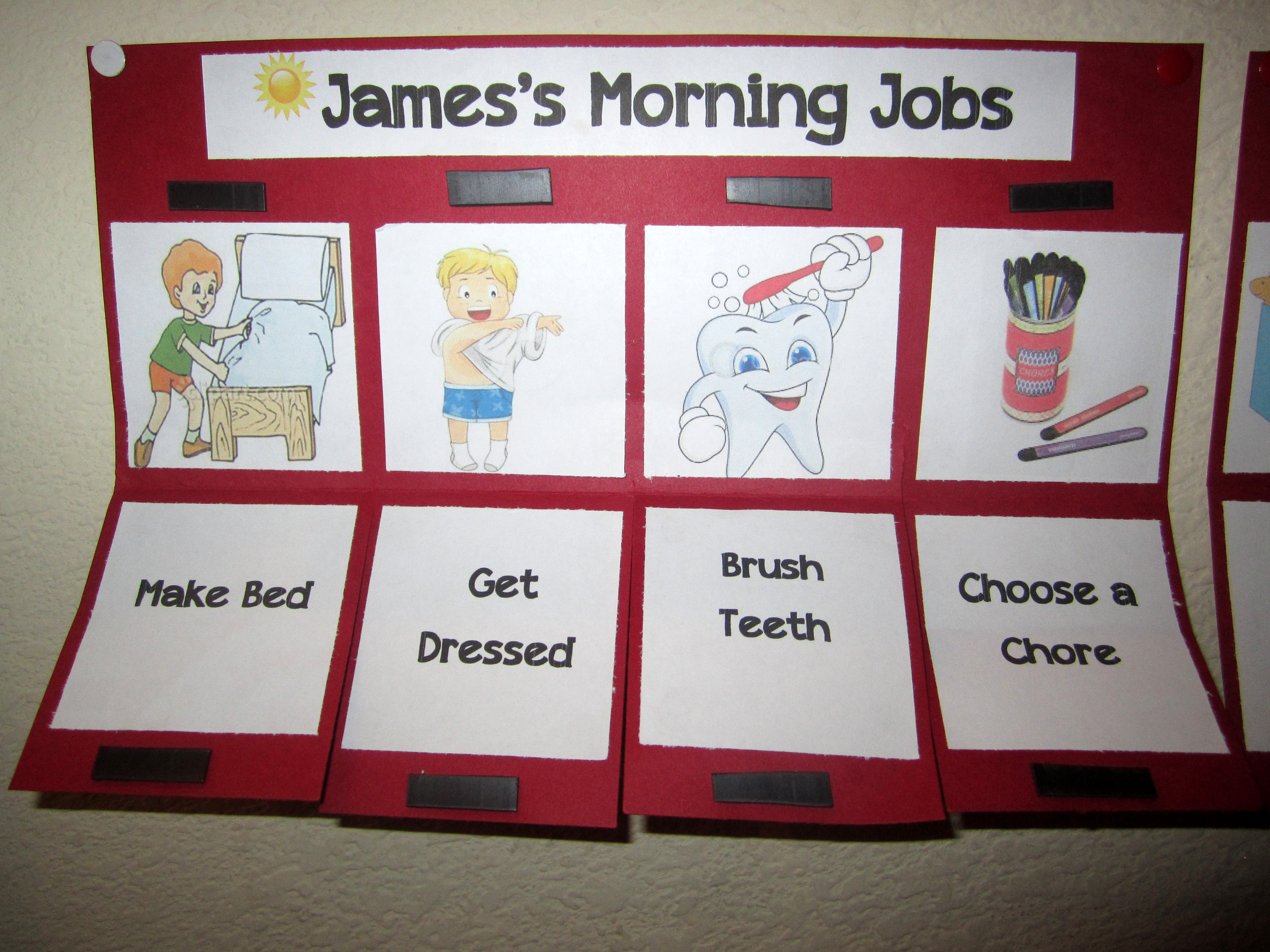 Child Organizer Job Chart