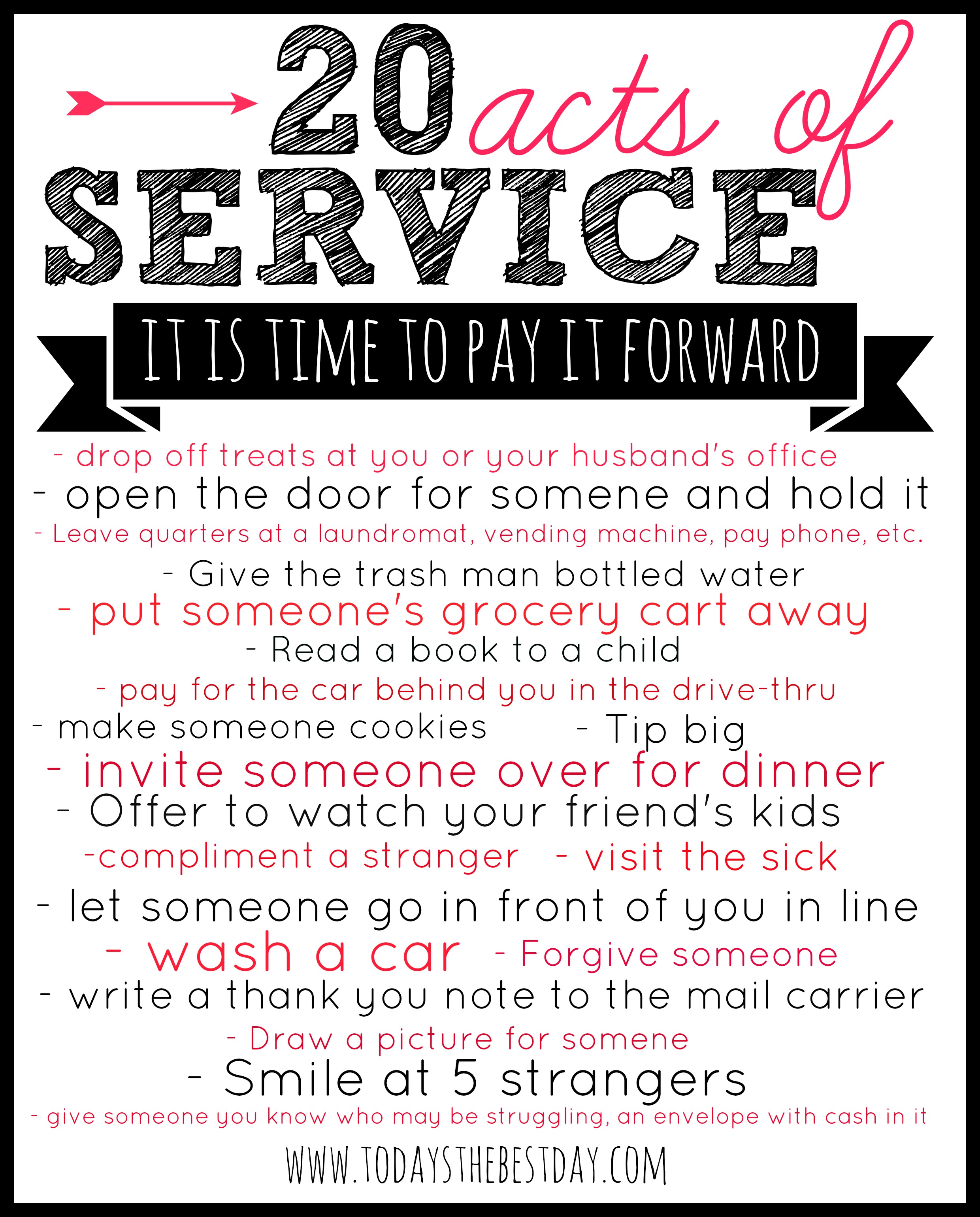 Pay It Forward - SERVICE CHALLENGE