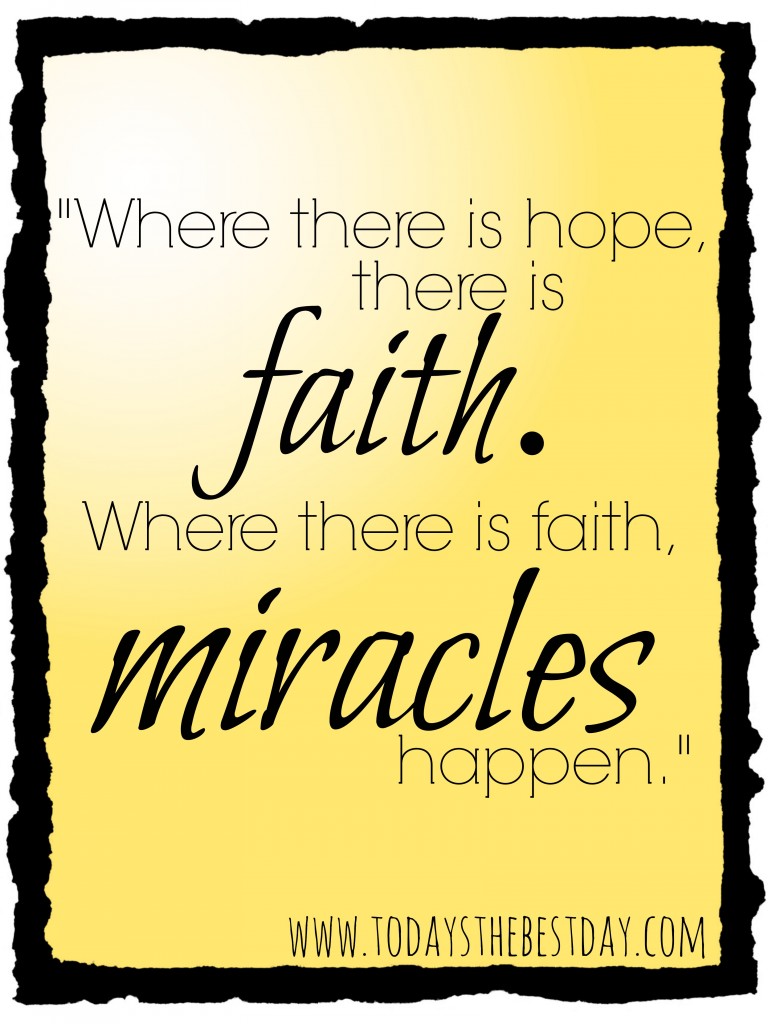 Where there is hope there is faith