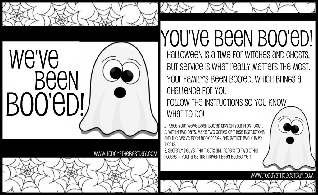 We've Been Boo'ed!!
