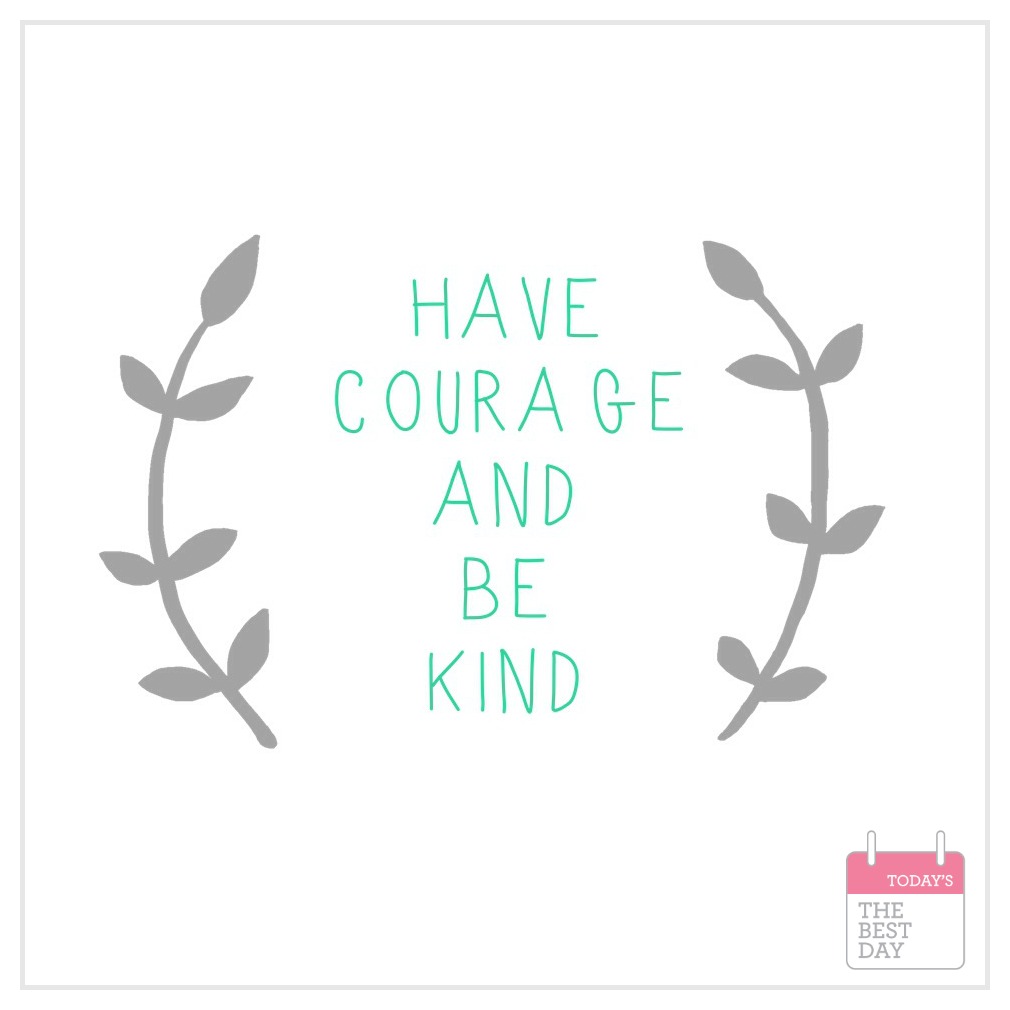 have courage and be kind!