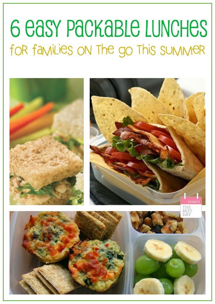 Six Easy Packable Lunches for families on the go this summer!