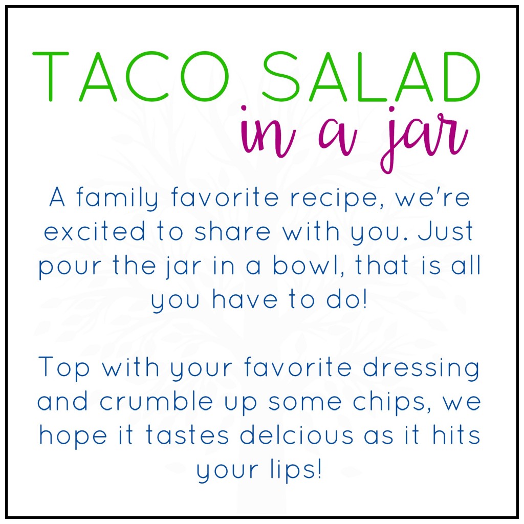 Taco Salad Free Printable Tag Directions!