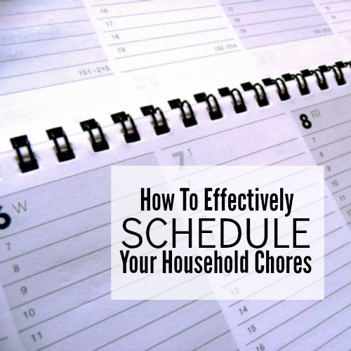 HOW TO SCHEDULE YOUR HOUSEHOLD CHORES
