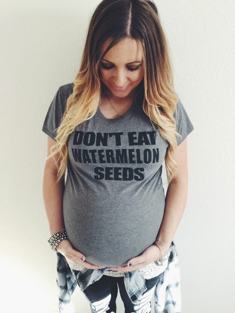 Don't Eat Watermelon Seeds Pregnant Shirt - Three Little Birds Boutique 
