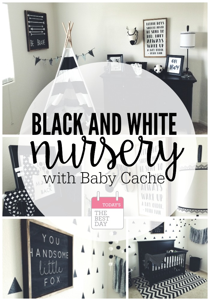Black and White Nursery with Baby Cache