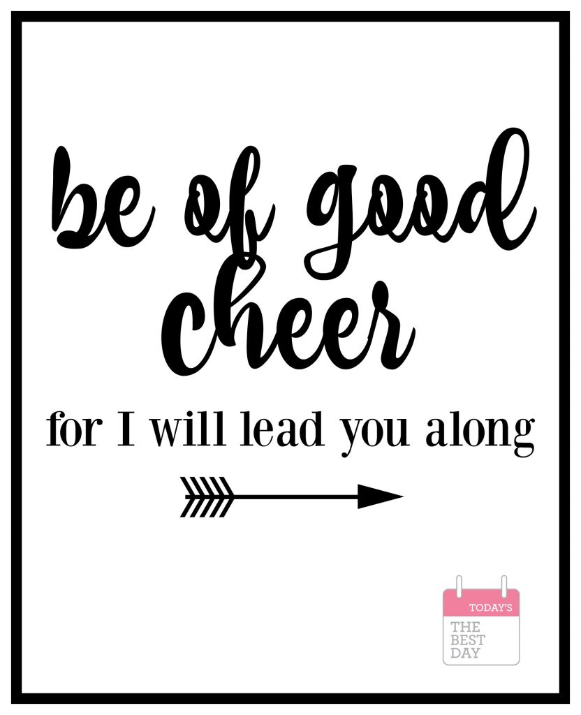 be of good cheer